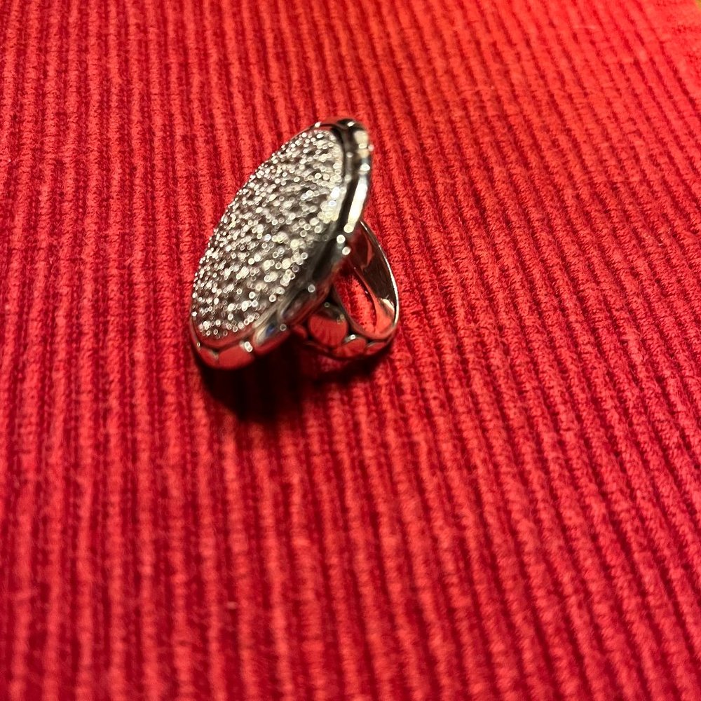 John Hardy White Sapphire Lavafire Kali Large Round Ring - Size 7 - Picture 4 of 10